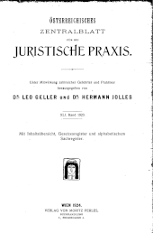 Österreichisches Zentralblatt für die juristische Praxis