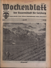 Wochenblatt der Bauernschaft für Salzburg