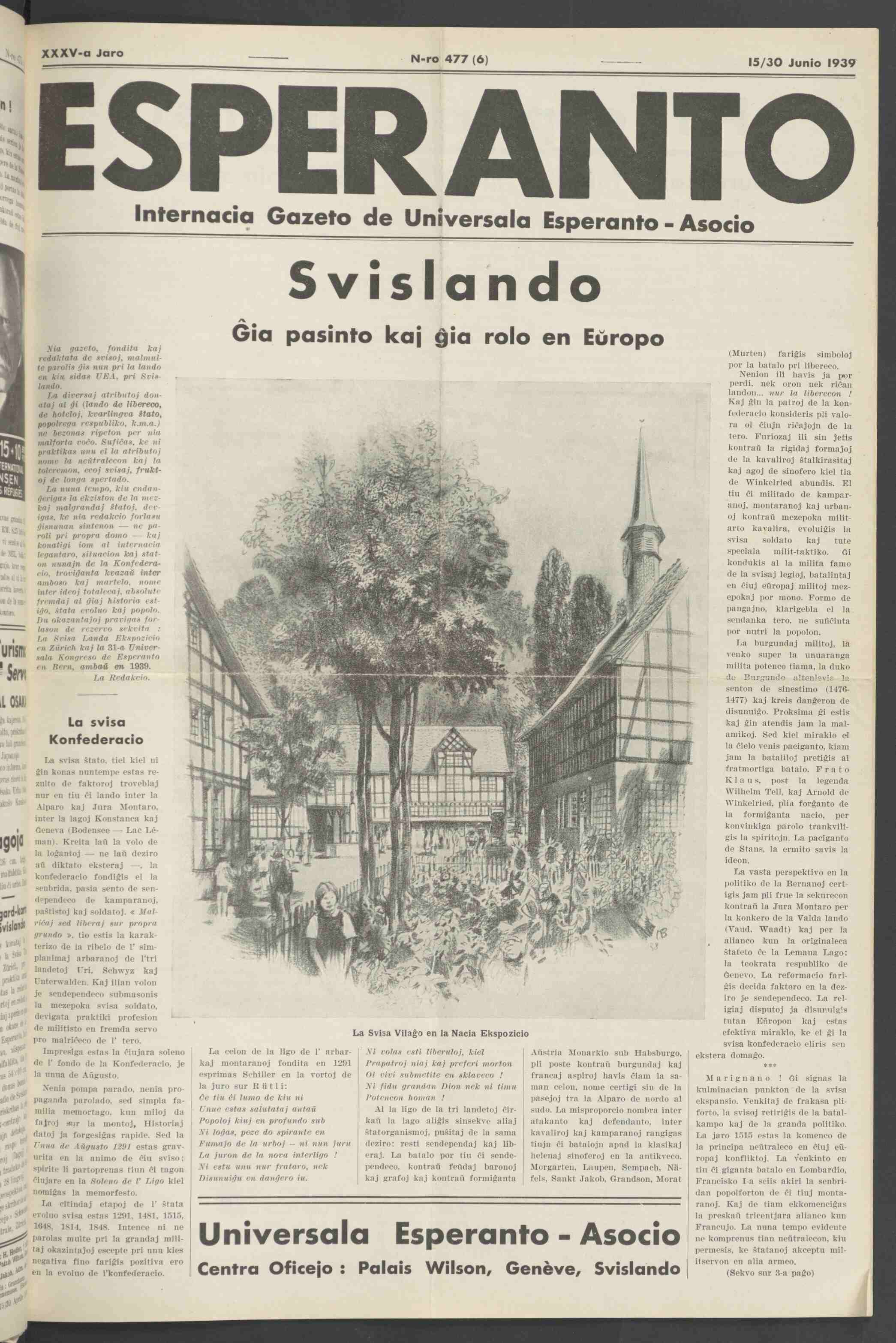 Esperanto, 1938, Heft 6, S.1, ANNO/ÖNB
