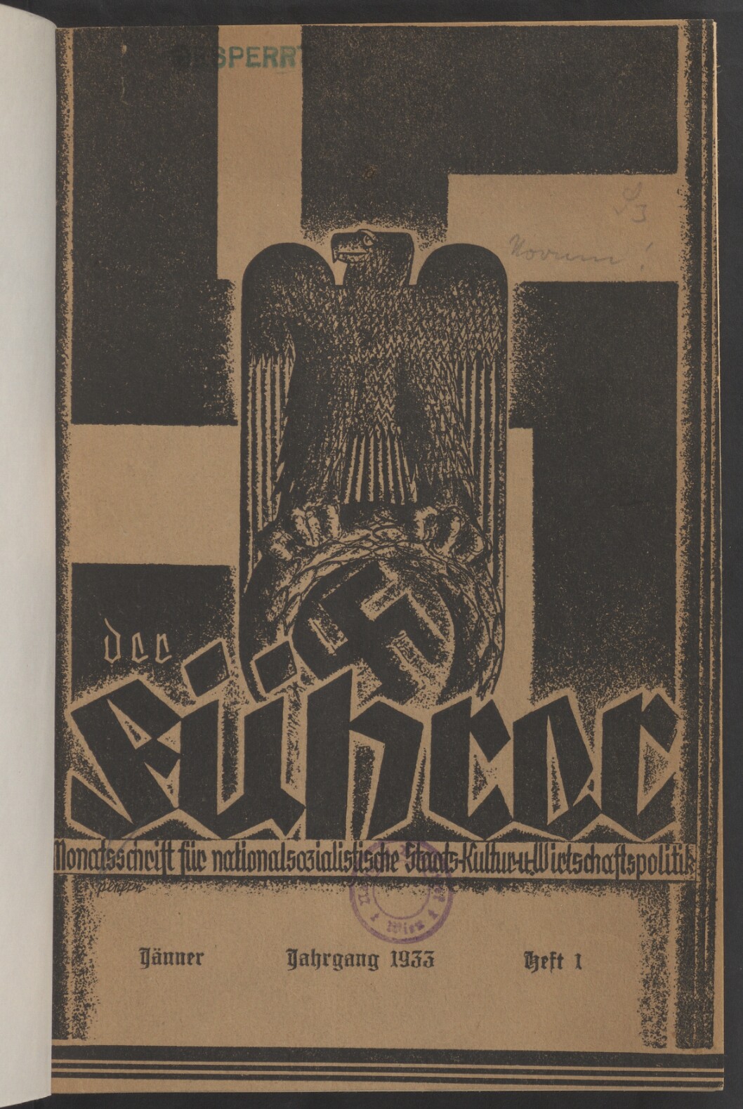 Der Führer, 1933, Heft 1, S. 1, ANNO/ÖNB